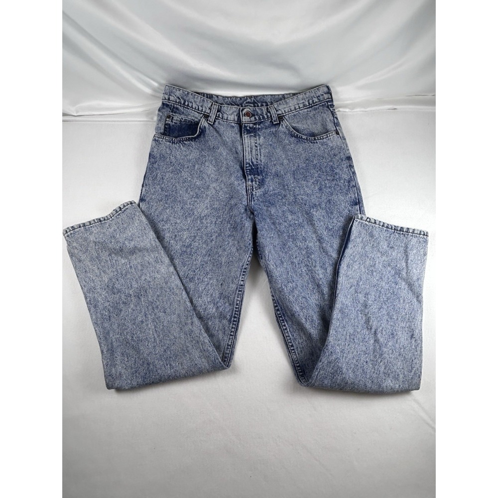 Vintage 80s Brittania Jeans Men36/ 34 Acid Wash Denim Blue Grunge Rock 1980s USA